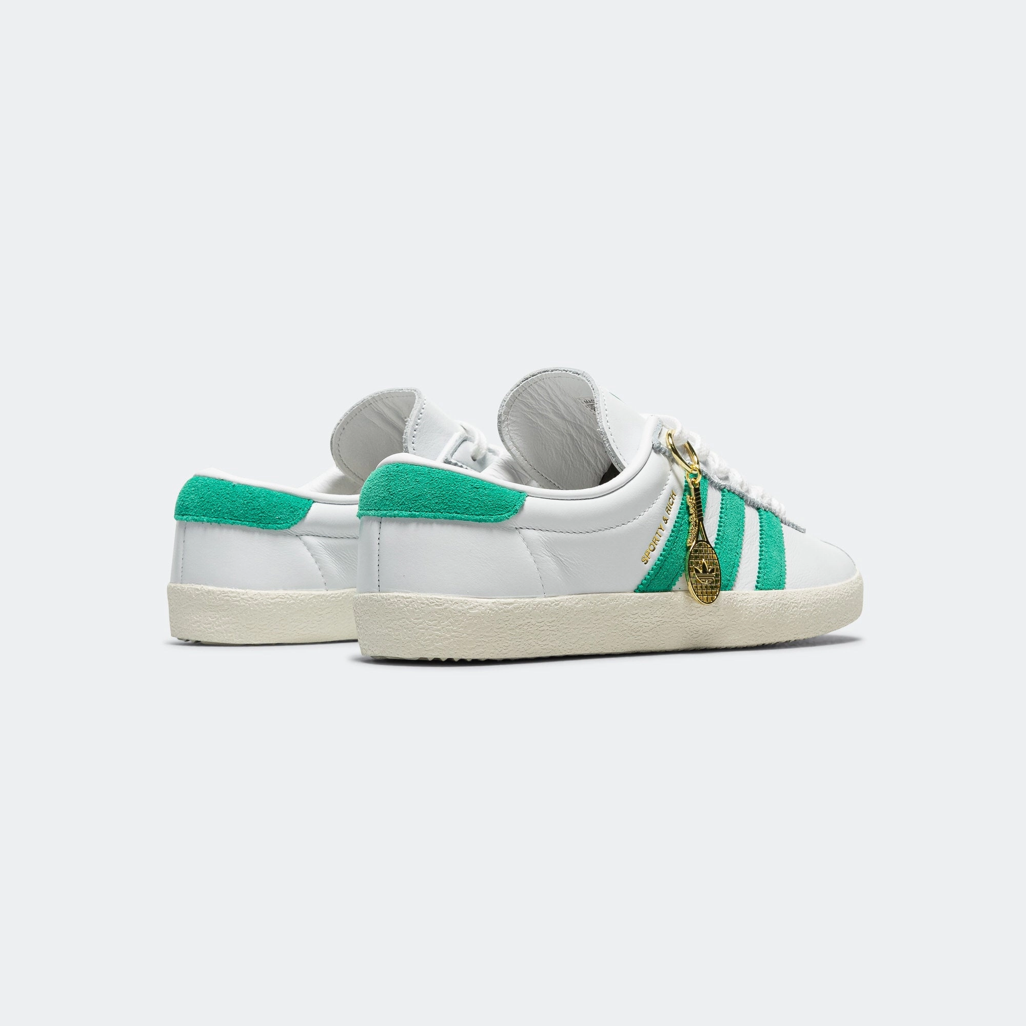 Elastic tongue Slip Form Womens Blanc x Sporty & Rich - Cloud White/Off White-Court Green
