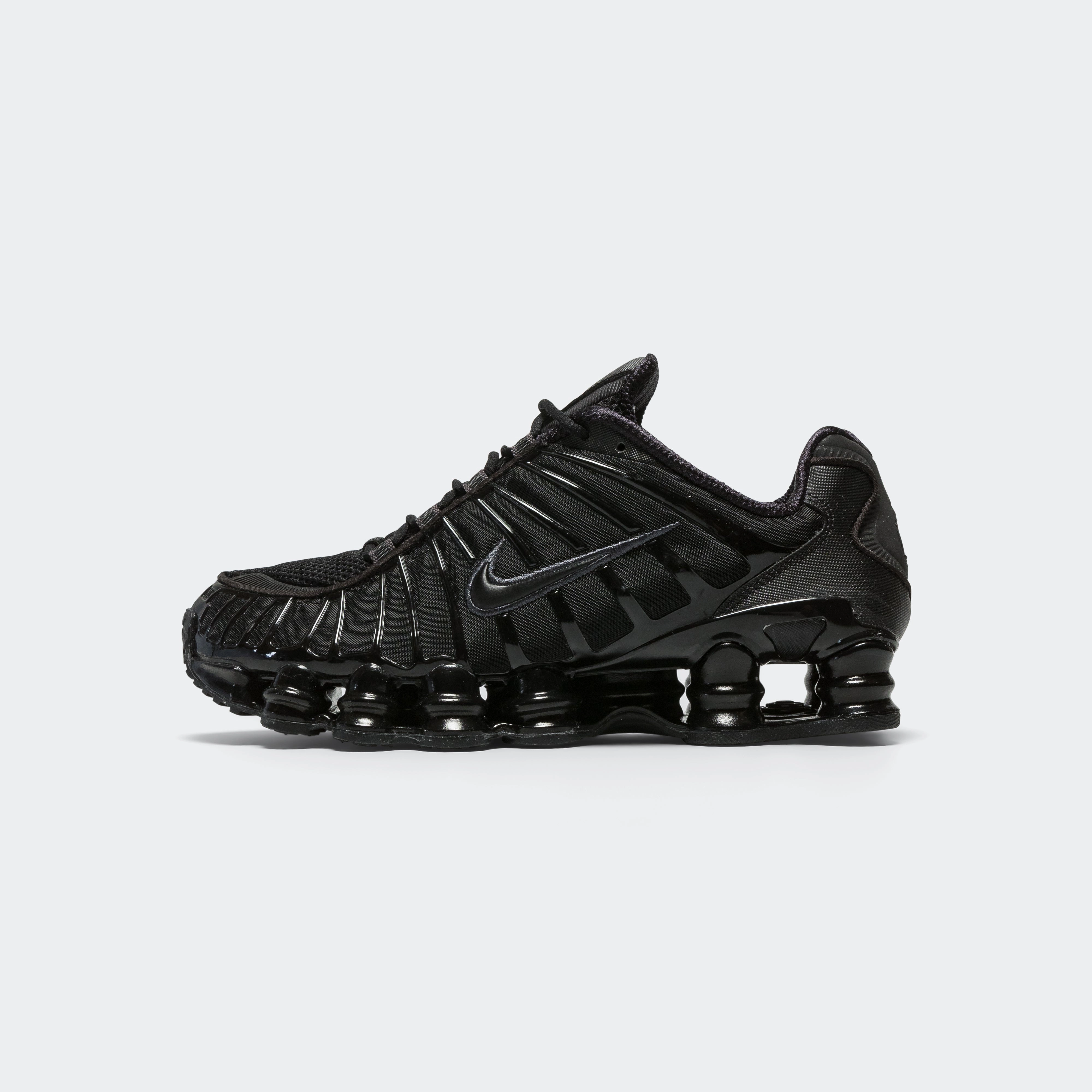 Cushioned Upper Womens Shox TL - Black/Black-Metallic Hematite-Max Orange