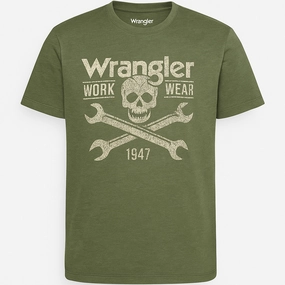 Chill Comfort Quick Fit Stretch Wrangler Green Men T shirt