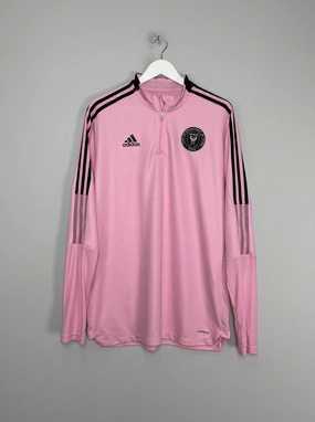 2020/21 INTER MIAMI 1/4 ZIP TOP (XL) ADIDAS Sustainable Dye Method Sweat Wicking Ribbing
