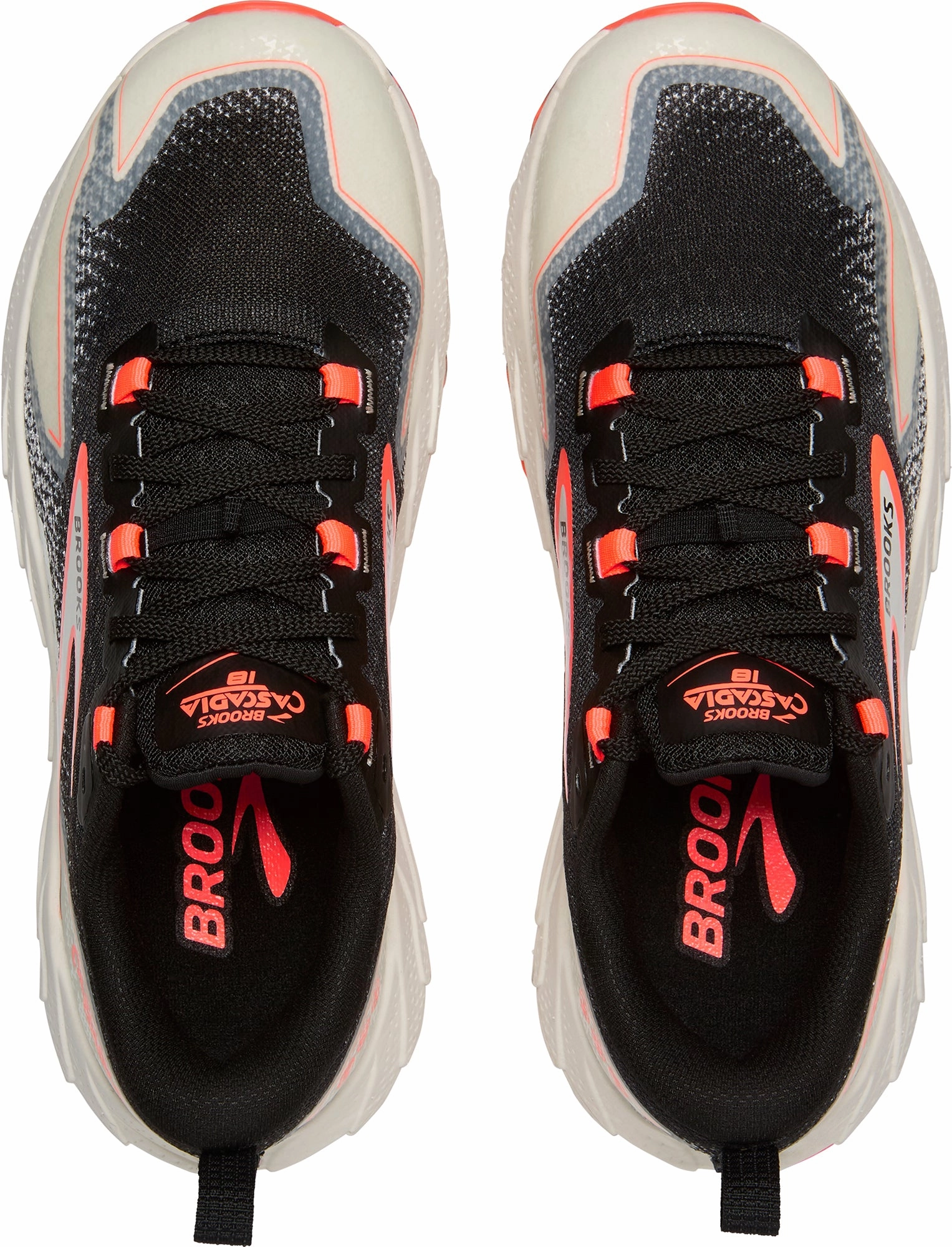 Brooks Cascadia 18 Womens Trail Running Shoes - Black Water Resistant Construction Comfort Line